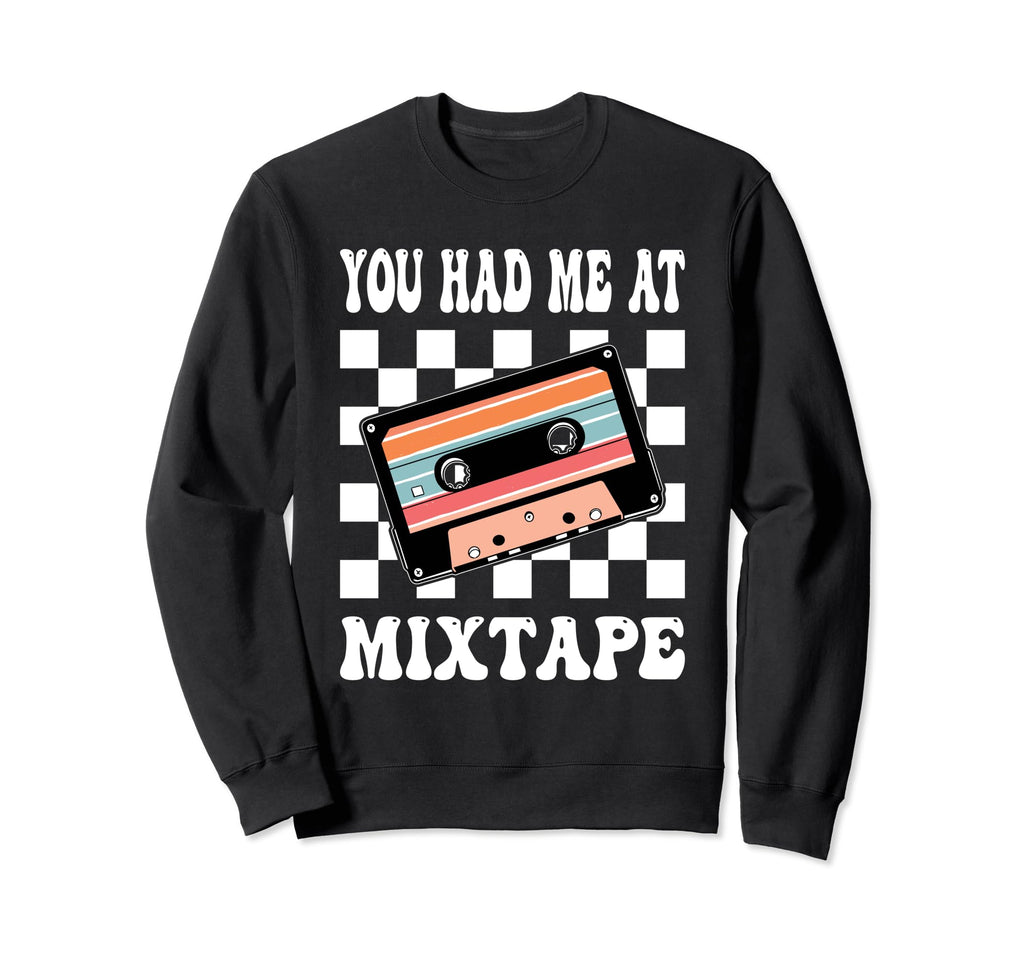 Mixtape 80 S Cassette Tape Sweatshirt - Aesthetic Graphic Unisex - T-Shirt, Sweatshirt, Hoodie