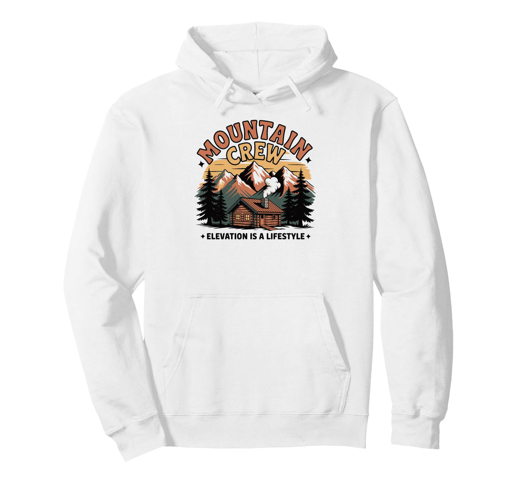 Mountain Crew Funny Cabin Hoodie - Fun Novelty Design Men Women - T-Shirt, Sweatshirt, Hoodie