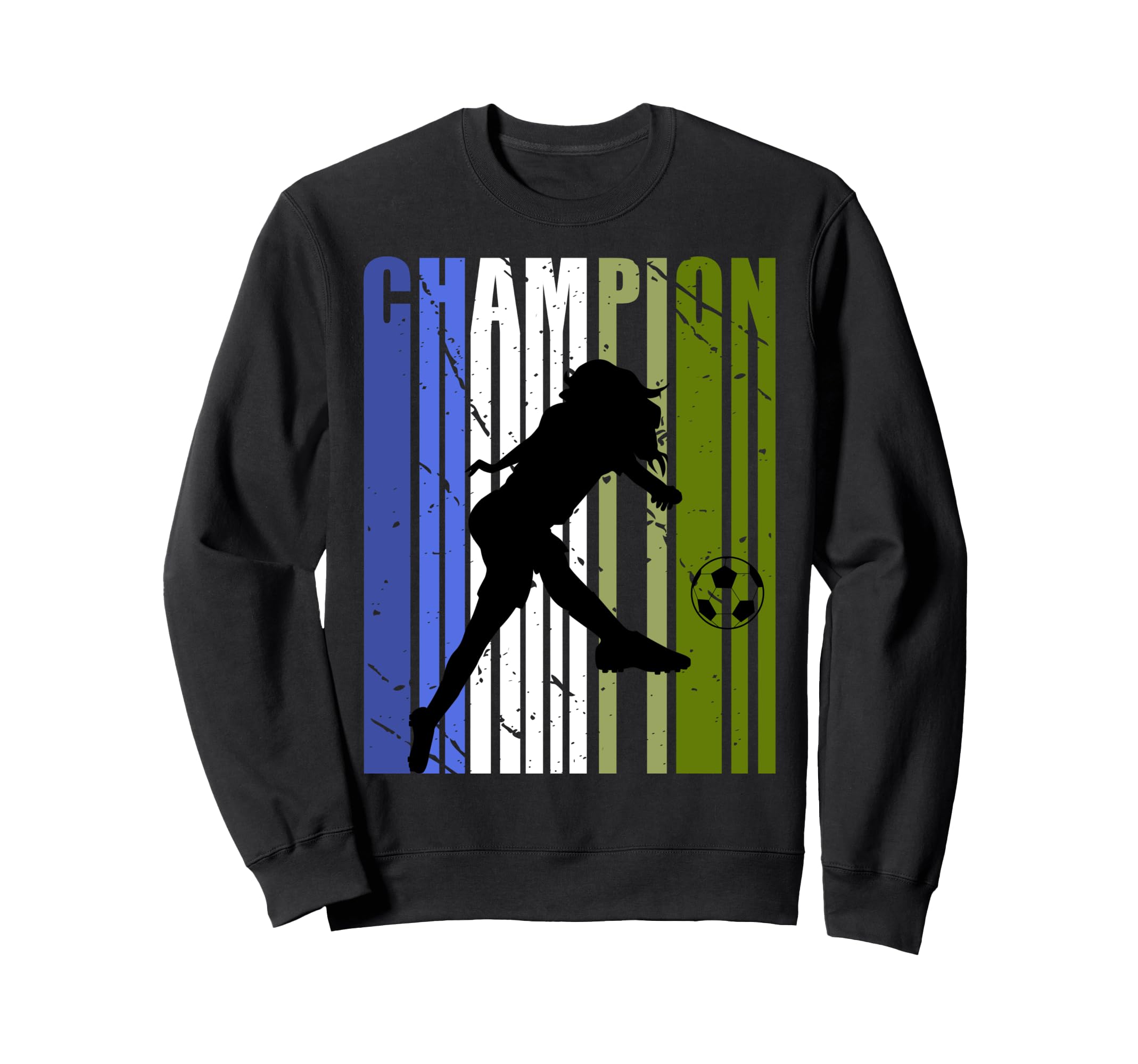 Blue Green Soccer Birthday Football Sweatshirt - Unique Graphic Unisex - T-Shirt, Sweatshirt, Hoodie