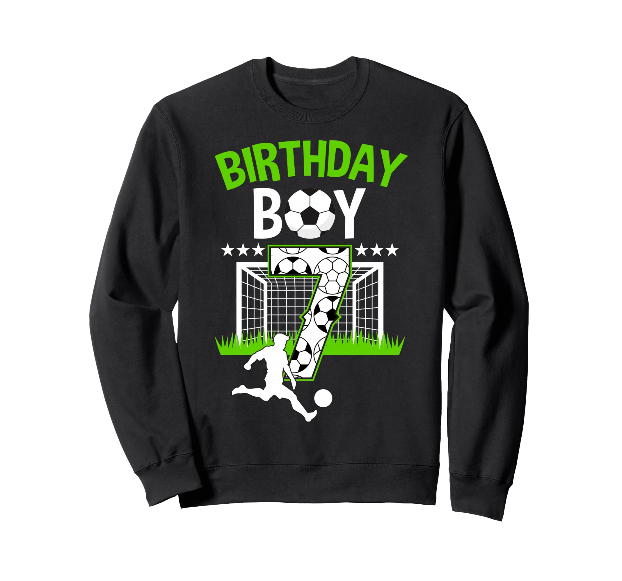 Birthday Soccer 7 Year Old Who Loves Sweatshirt - Novelty Apparel Unisex - T-Shirt, Sweatshirt, Hoodie