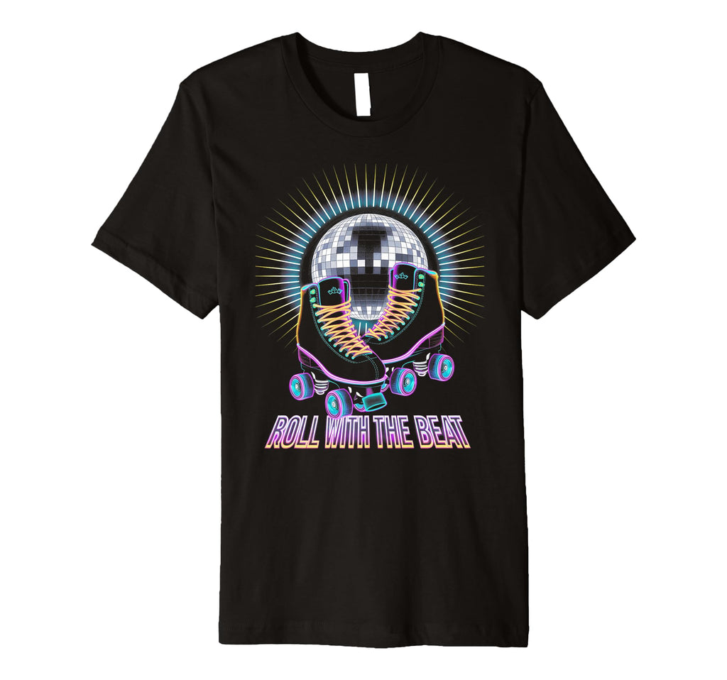 Rollerskates Roll Beat Funny 70S 80S T-Shirt - Minimalist Print Unisex - T-Shirt, Sweatshirt, Hoodie
