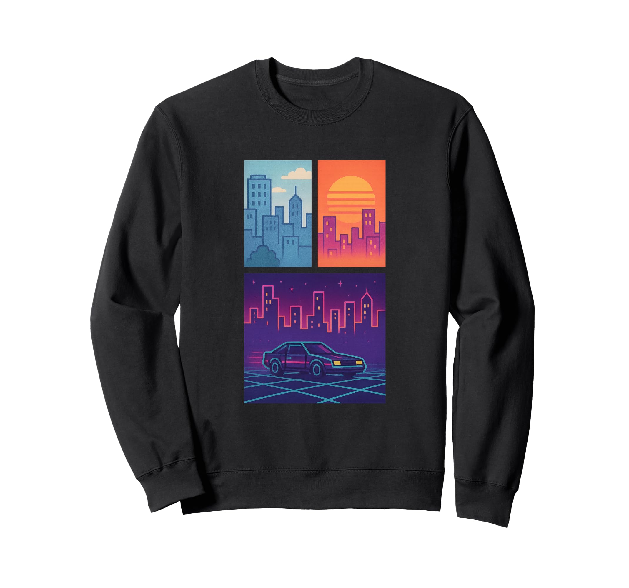 80S Synthwave Sweatshirt - Streetwear Style Men Women - T-Shirt, Sweatshirt, Hoodie