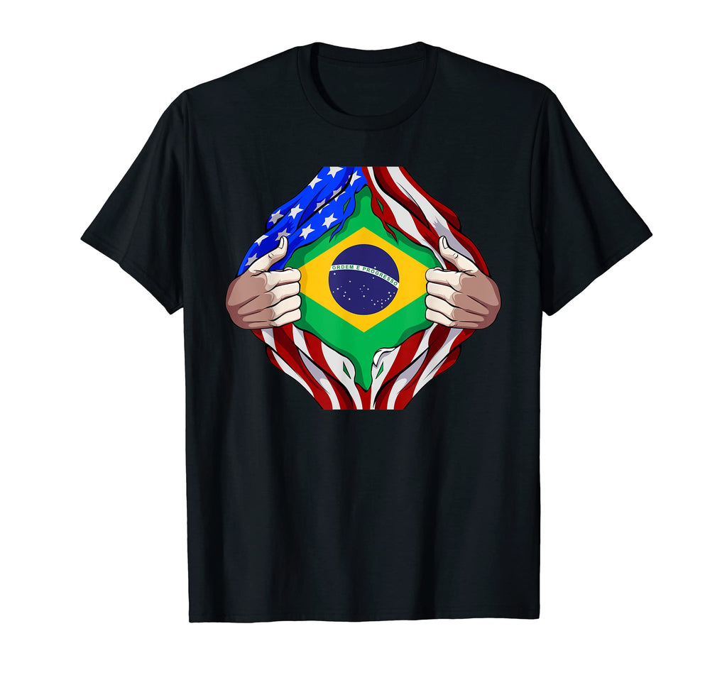 Brazilian Heritage Brazil Roots Usa T-Shirt - Fun Novelty Design Unisex - T-Shirt, Sweatshirt, Hoodie