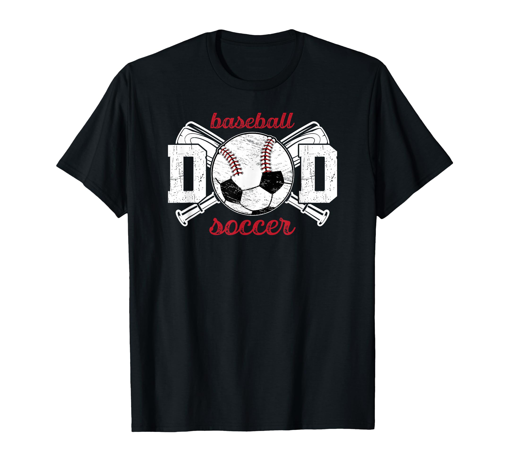 Baseball Soccer Dad Soccer Baseball T-Shirt - Unique Graphic Men Women - T-Shirt, Sweatshirt, Hoodie