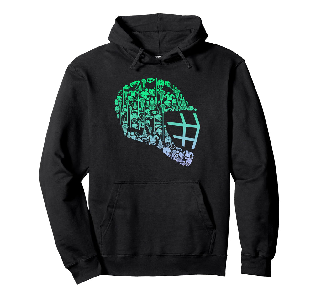 Lacrosse Helmet Lacrosse Goalkeeper Hoodie - Aesthetic Graphic Men Women - T-Shirt, Sweatshirt, Hoodie