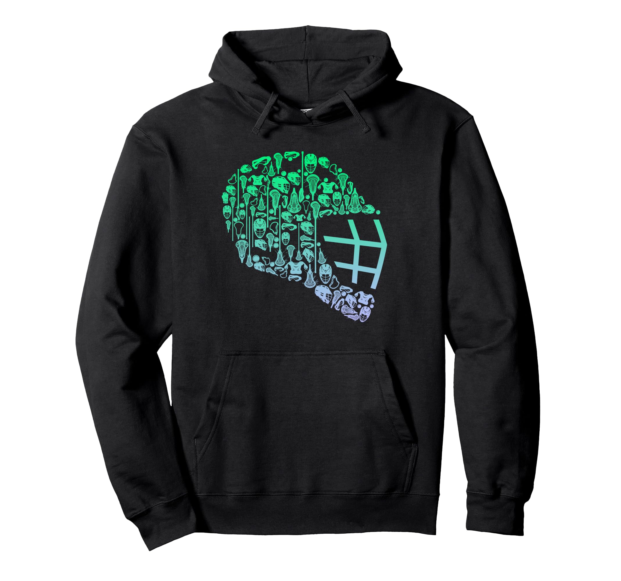 Lacrosse Helmet Lacrosse Goalkeeper Hoodie - Aesthetic Graphic Men Women - T-Shirt, Sweatshirt, Hoodie