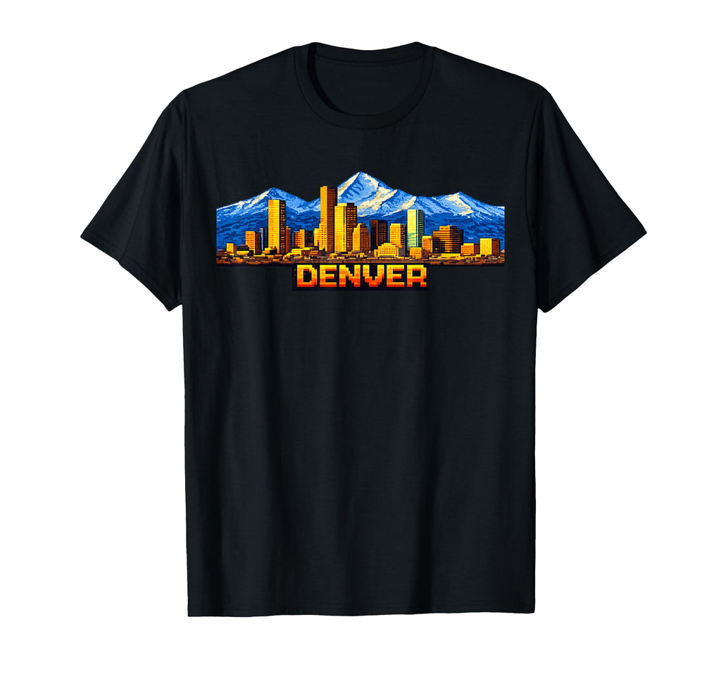 Denver 8 Bit Video Arcade Gamer Gaming T-Shirt - Unique Graphic Men Women - T-Shirt, Sweatshirt, Hoodie
