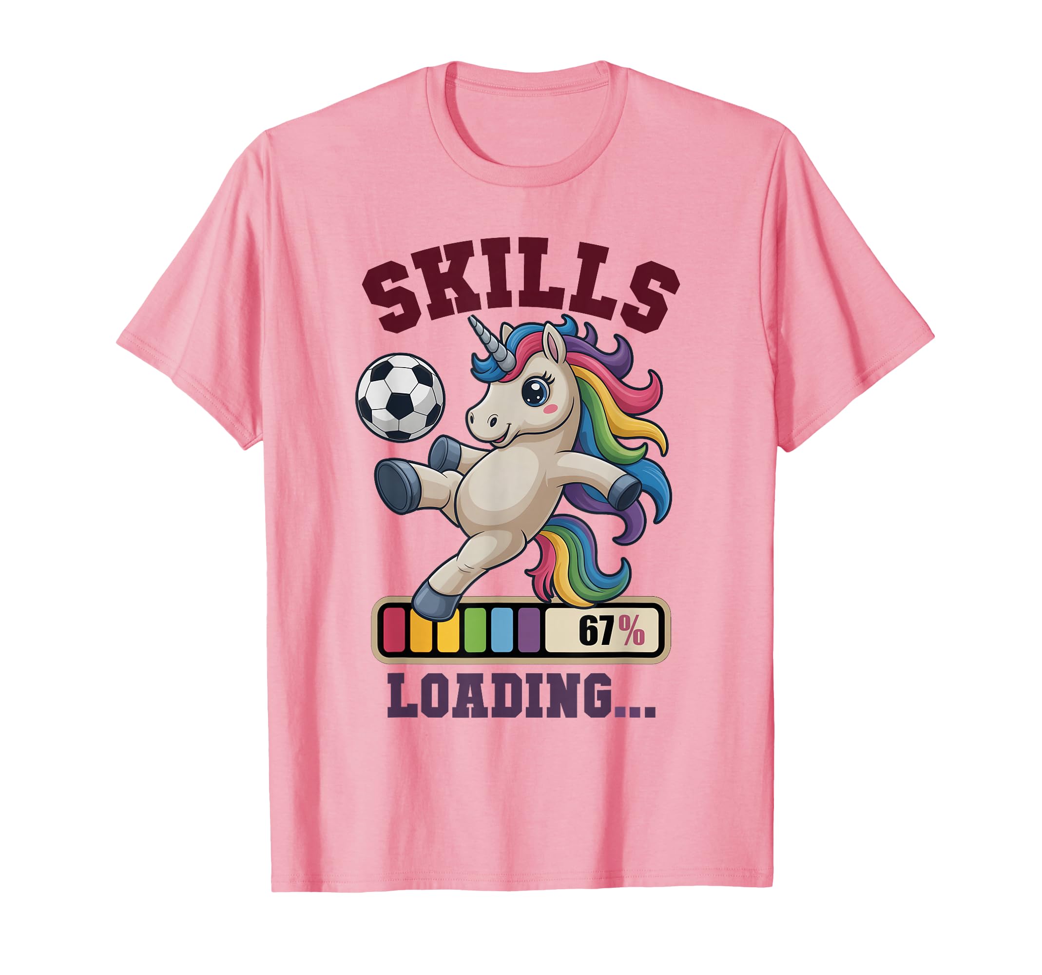 Funny 67 Skills Loading Soccer Unicorn T-Shirt - Unique Graphic Men Women - T-Shirt, Sweatshirt, Hoodie