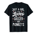 Just Who Loves Soccer And Monkeys Gift T-Shirt - Trendy Graphic for Adults - T-Shirt, Sweatshirt, Hoodie