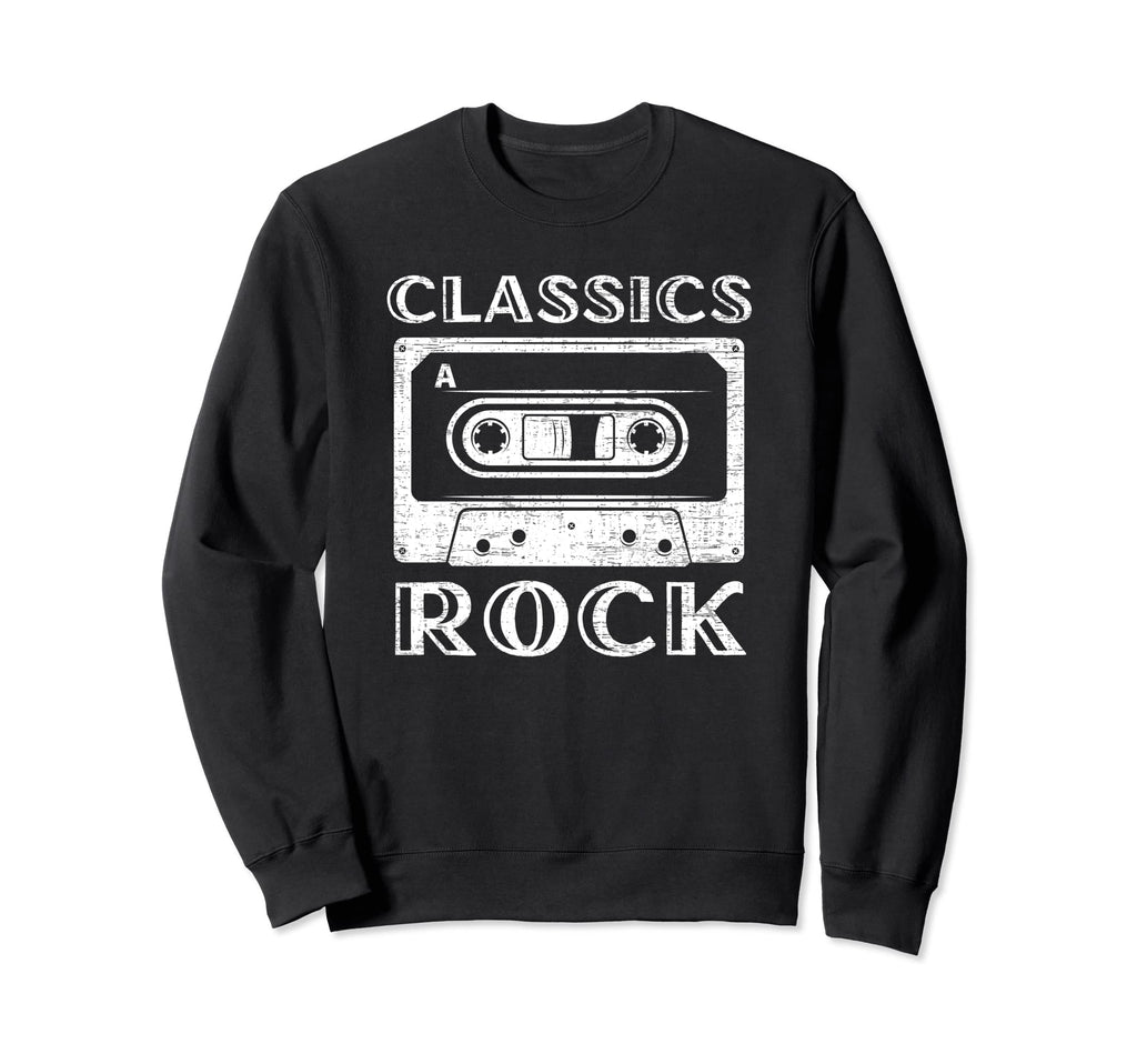 Classics Rock Audio Cassette Tape Sweatshirt - Minimalist Print for Adults - T-Shirt, Sweatshirt, Hoodie