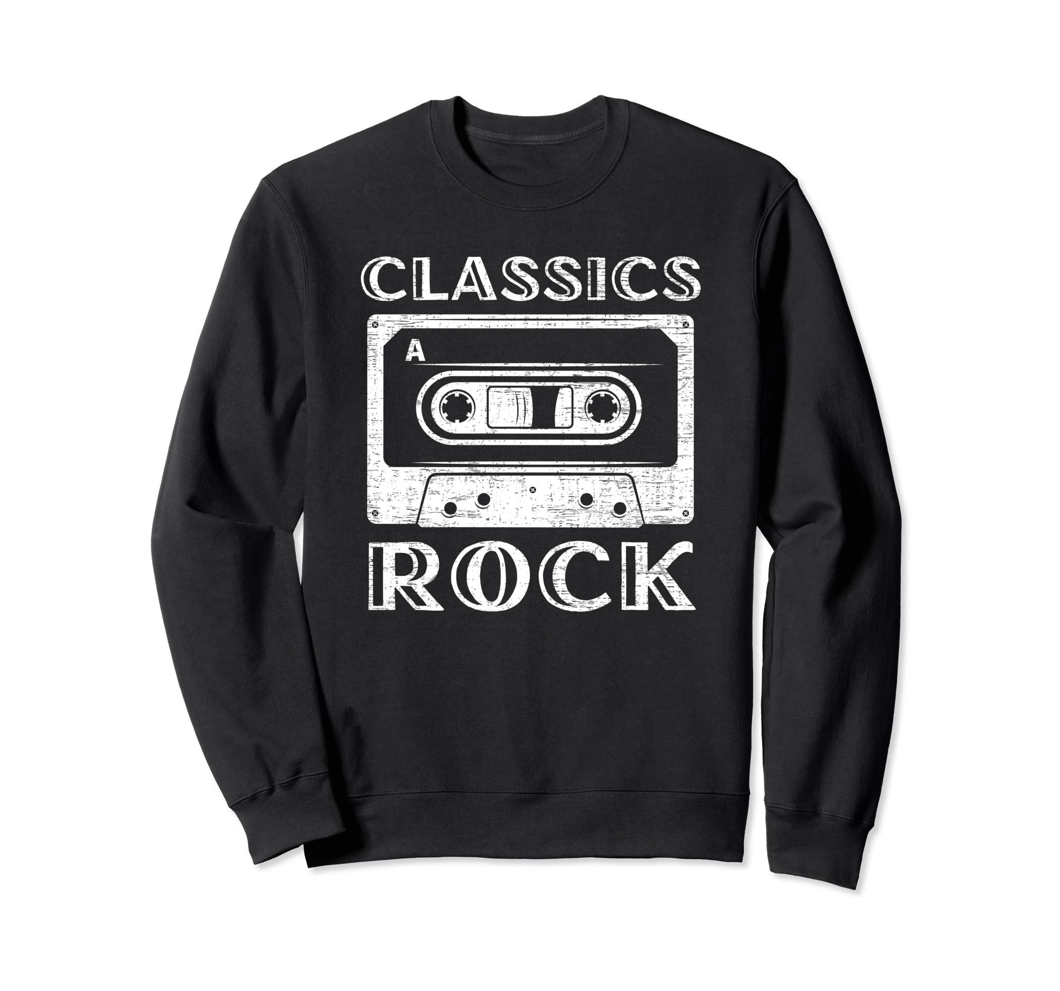 Classics Rock Audio Cassette Tape Sweatshirt - Minimalist Print for Adults - T-Shirt, Sweatshirt, Hoodie