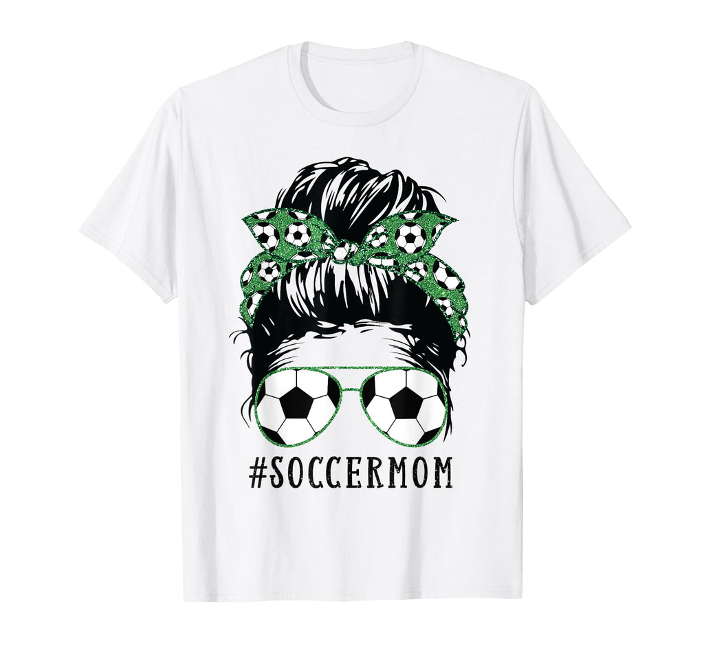 Soccer Mom Messy Bun Sports Momlife T-Shirt - Custom Art Print Unisex - T-Shirt, Sweatshirt, Hoodie