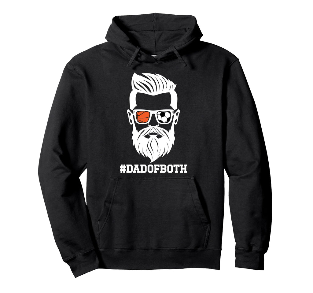 Dad Both Soccer Basketball Dad Ballers Hoodie - Minimalist Print Unisex - T-Shirt, Sweatshirt, Hoodie