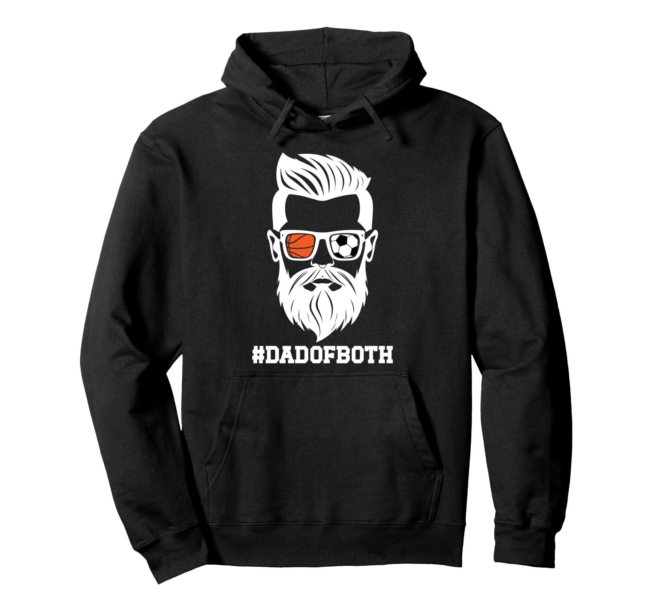 Dad Both Soccer Basketball Dad Ballers Hoodie - Minimalist Print Unisex - T-Shirt, Sweatshirt, Hoodie