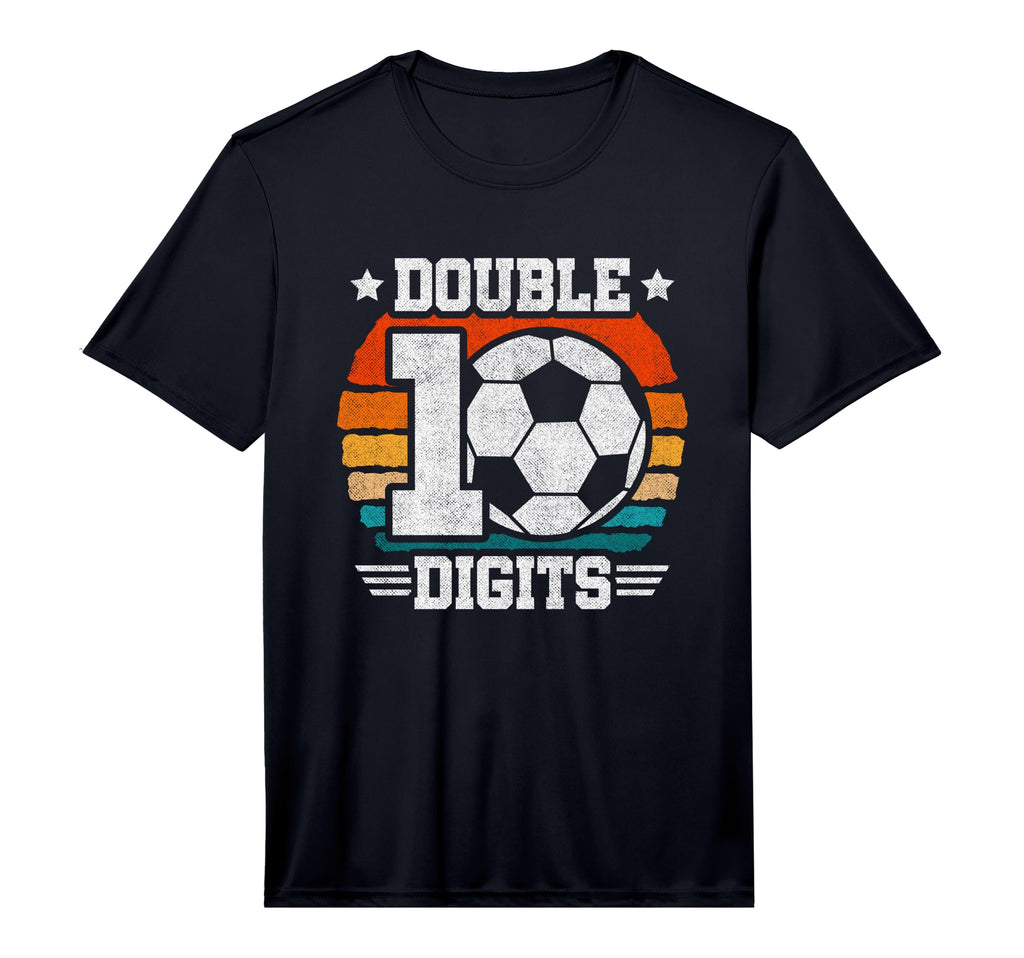 Soccer Birthday 10 Year Old Double T-Shirt - Fun Novelty Design Unisex - T-Shirt, Sweatshirt, Hoodie