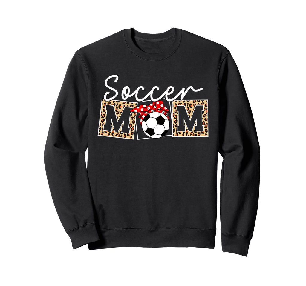 Leopard Soccer Mom Life Game Day Sweatshirt - Aesthetic Graphic Men Women - T-Shirt, Sweatshirt, Hoodie