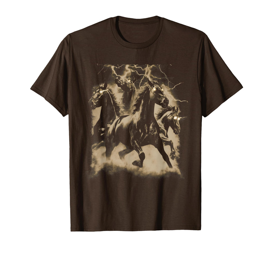 Horse Lightning 80S 90S Western Grunge T-Shirt - Streetwear Style Unisex - T-Shirt, Sweatshirt, Hoodie