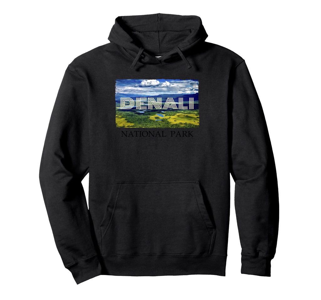 Denali Alaska National Park Hoodie - Minimalist Print Men Women - T-Shirt, Sweatshirt, Hoodie