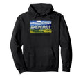 Denali Alaska National Park Hoodie - Minimalist Print Men Women - T-Shirt, Sweatshirt, Hoodie