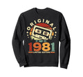 1981 Cassette Tape 45Th Birthday Sweatshirt - Aesthetic Graphic for Adults - T-Shirt, Sweatshirt, Hoodie