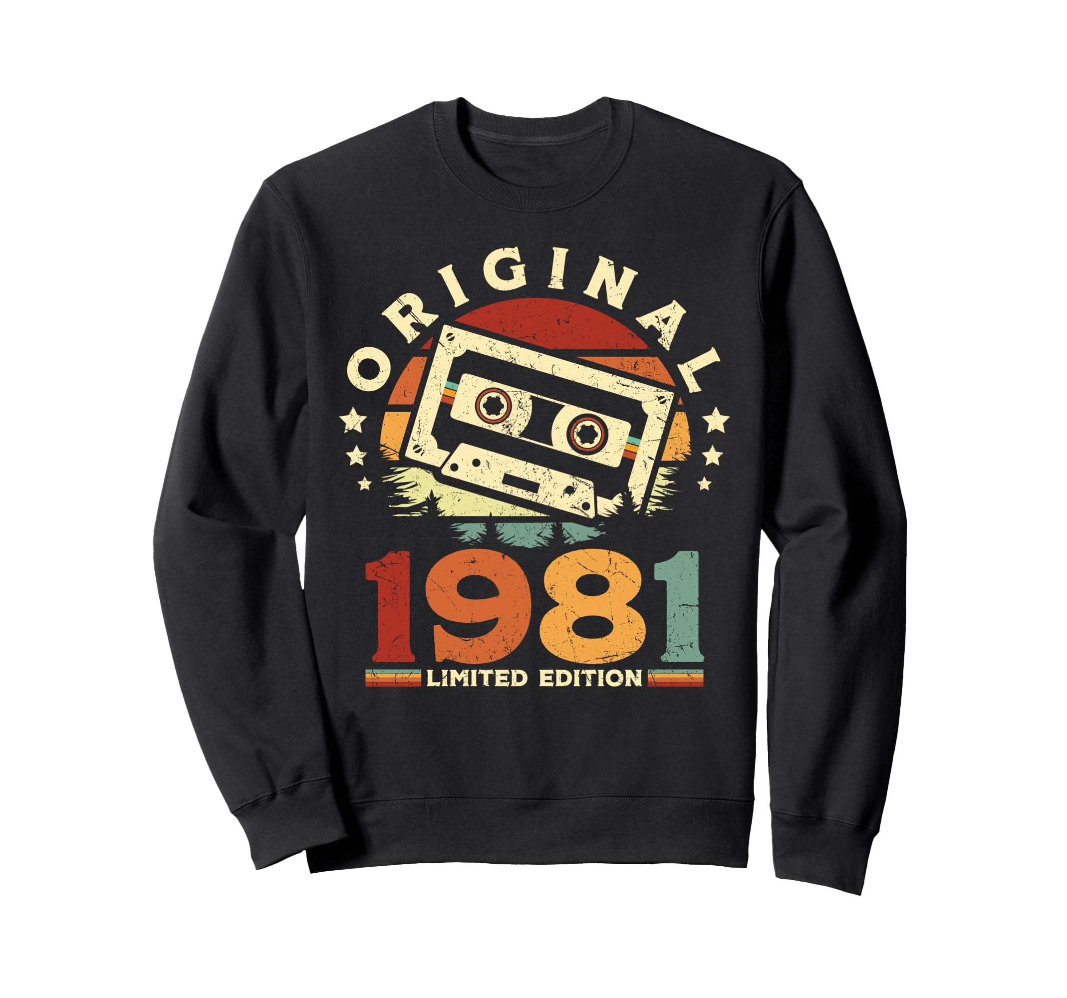 1981 Cassette Tape 45Th Birthday Sweatshirt - Aesthetic Graphic for Adults - T-Shirt, Sweatshirt, Hoodie