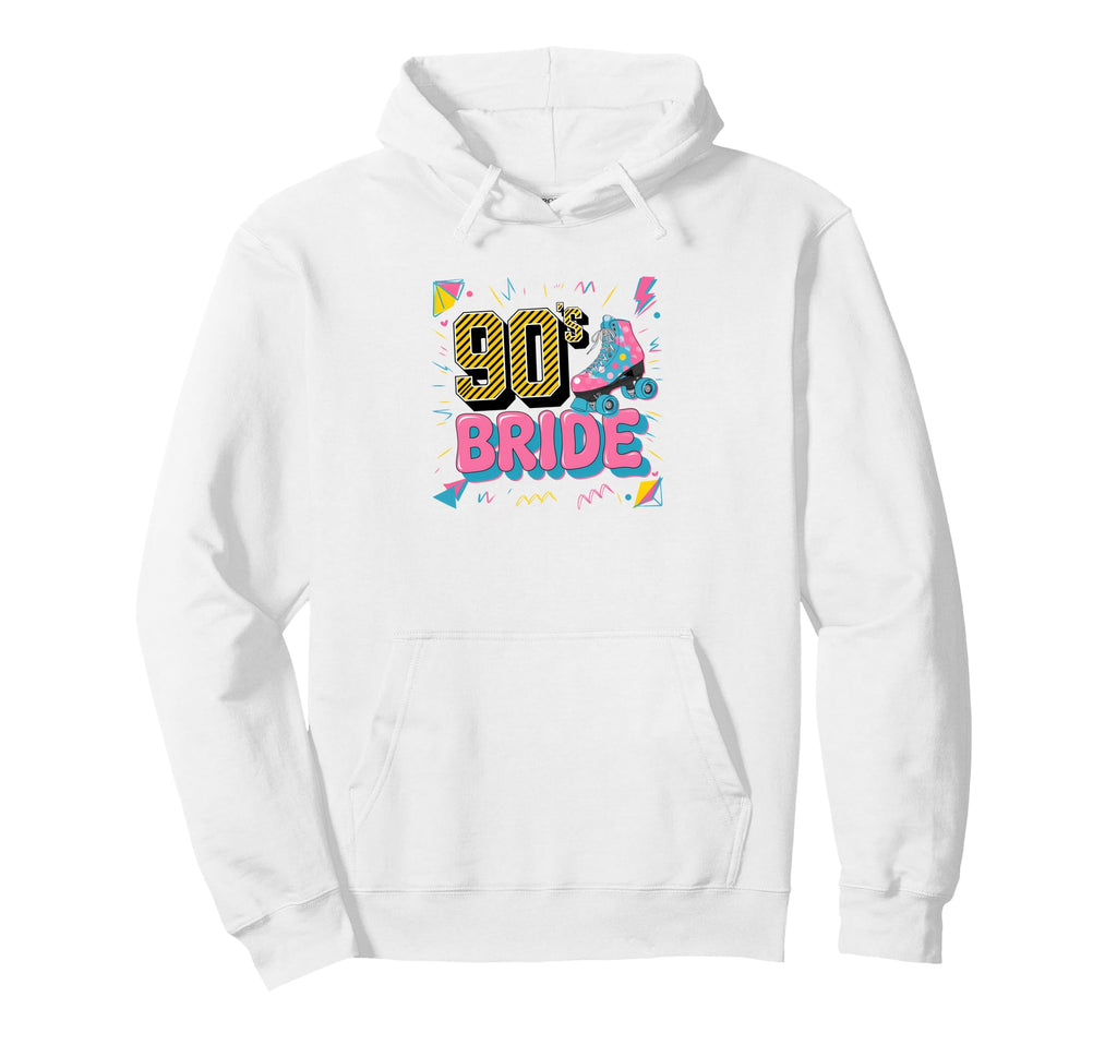 90S Bride Bachelorette Party Roller Skate Hoodie - Minimalist Print Unisex - T-Shirt, Sweatshirt, Hoodie