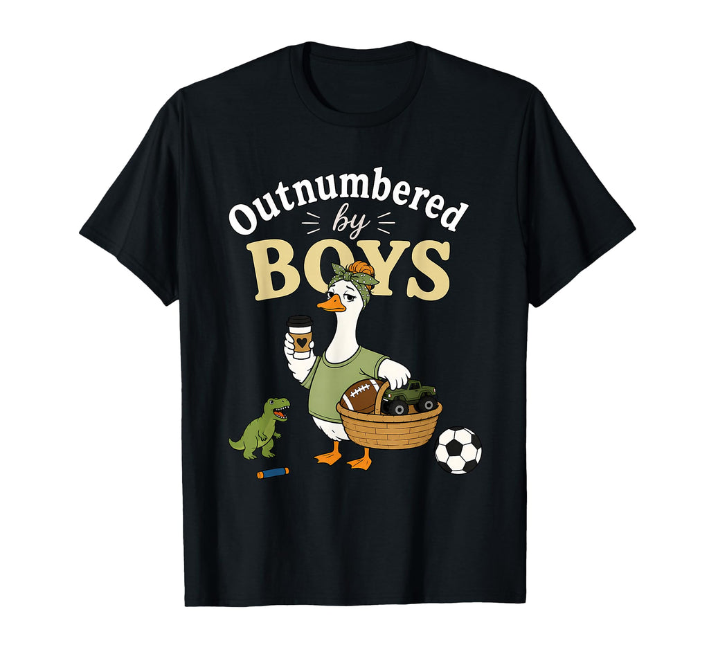 Outnumbered Funny Mom Soccer Family T-Shirt - Streetwear Style for Adults - T-Shirt, Sweatshirt, Hoodie