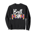 Ball Mom Heart Tie Dye Funny Sweatshirt - Graphic Print for Adults - T-Shirt, Sweatshirt, Hoodie