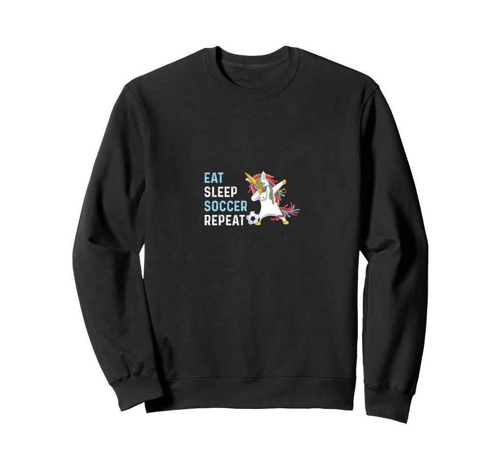 Funny Eat Sleep Soccer Repeat Sweatshirt - Novelty Apparel for Adults - T-Shirt, Sweatshirt, Hoodie