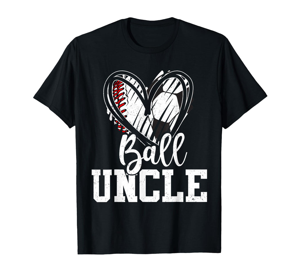 Ball Uncle Heart Baseball Soccer Ball Hoodie - Custom Art Print Men Women - T-Shirt, Sweatshirt, Hoodie