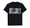Bulldogs Mascot Distressed School T-Shirt - Novelty Apparel for Adults - T-Shirt, Sweatshirt, Hoodie