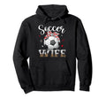 Womens Soccer Wife Headband Leopard Hoodie - Aesthetic Graphic Unisex - T-Shirt, Sweatshirt, Hoodie