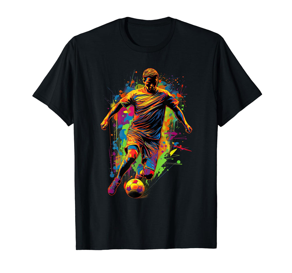 Electric Soccer Player Futbol Fan T-Shirt - Aesthetic Graphic Men Women - T-Shirt, Sweatshirt, Hoodie