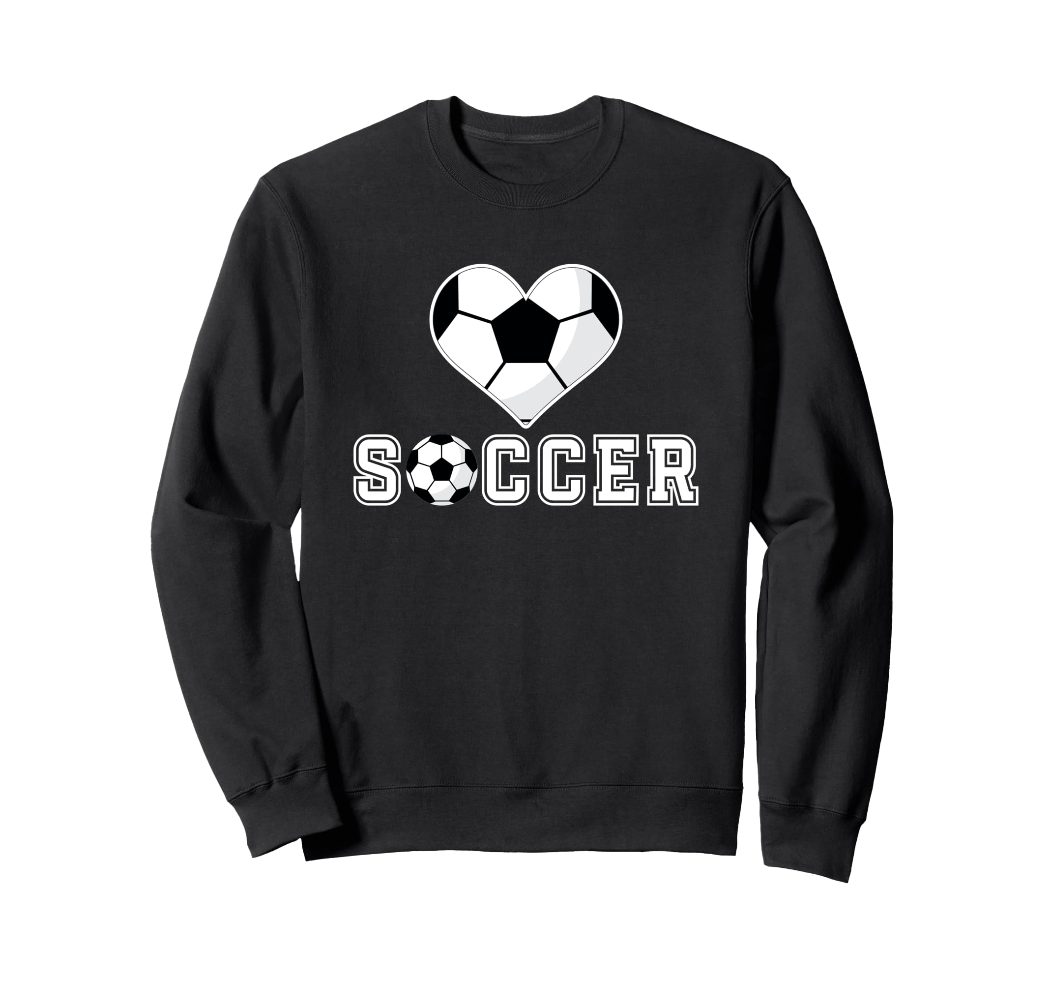 Heart Soccer Passionate Fan Sweatshirt - Casual Everyday Wear for Adults - T-Shirt, Sweatshirt, Hoodie