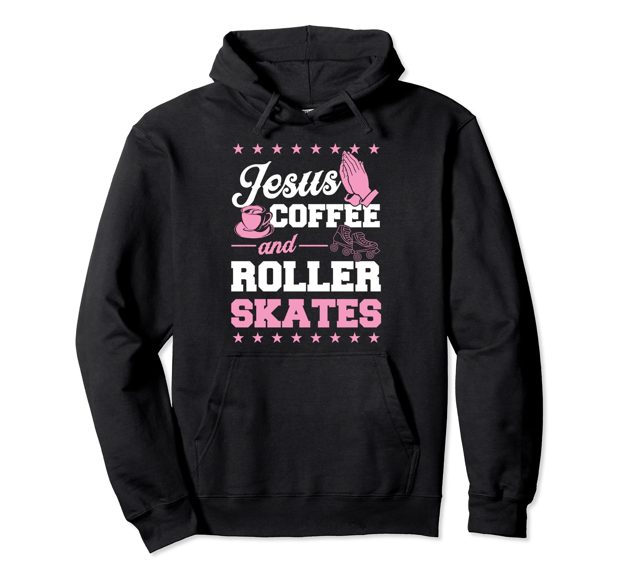 Jesus Coffee And Roller Skates Christian Hoodie - Minimalist Print Unisex - T-Shirt, Sweatshirt, Hoodie