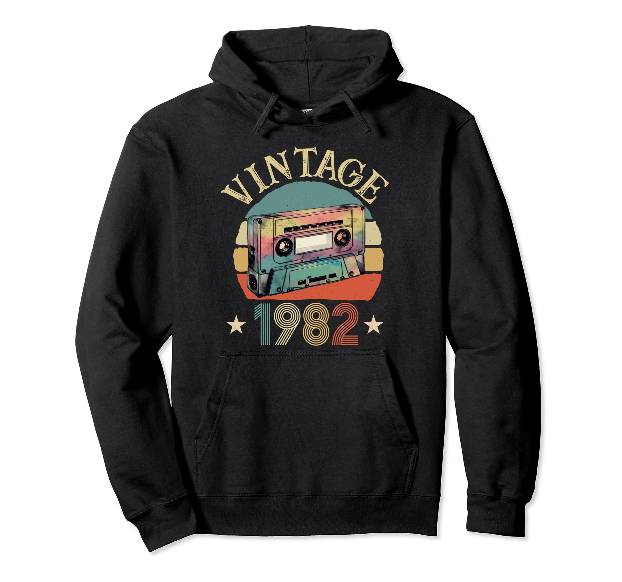 1982 Born 1982 Sunset Cassette Tape Hoodie - Custom Art Print for Adults - T-Shirt, Sweatshirt, Hoodie