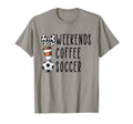 Coquette Bow Weekends Coffee Soccer T-Shirt - Casual Everyday Wear Unisex - T-Shirt, Sweatshirt, Hoodie