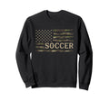 Camo Soccer Camourflage Usa Flag Sweatshirt - Trendy Graphic Men Women - T-Shirt, Sweatshirt, Hoodie