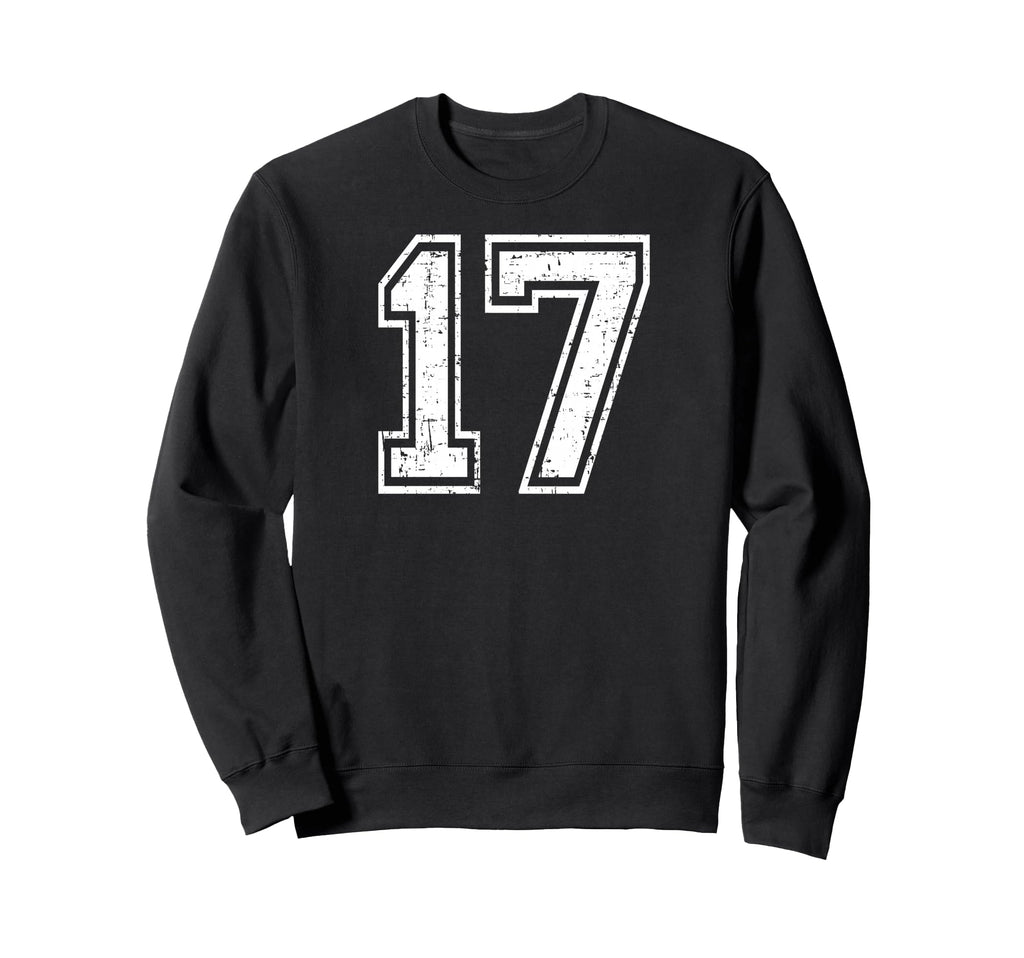 17 Number Seventeen Team Sports Sweatshirt - Aesthetic Graphic for Adults - T-Shirt, Sweatshirt, Hoodie