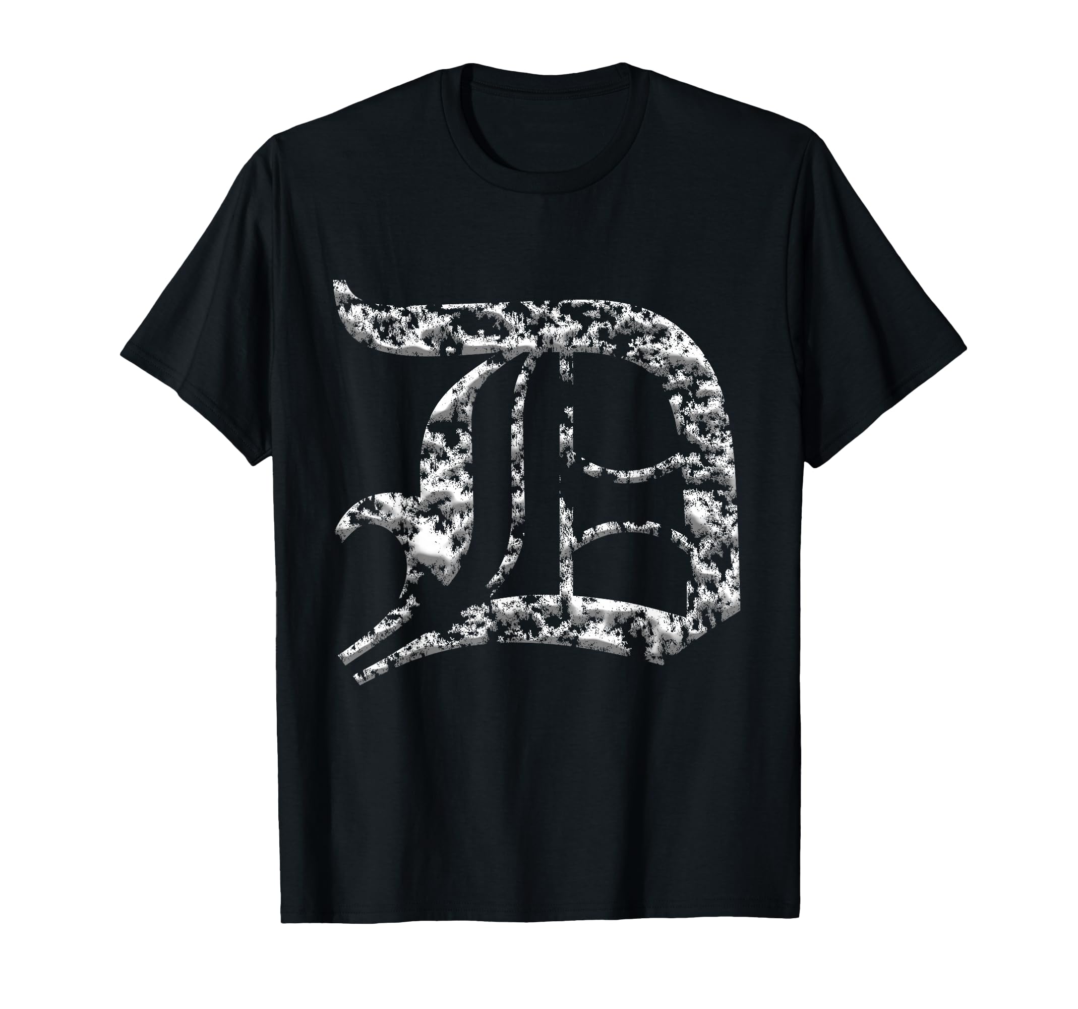 Distressed 3D Old English D Detroit T-Shirt - Aesthetic Graphic Unisex - T-Shirt, Sweatshirt, Hoodie