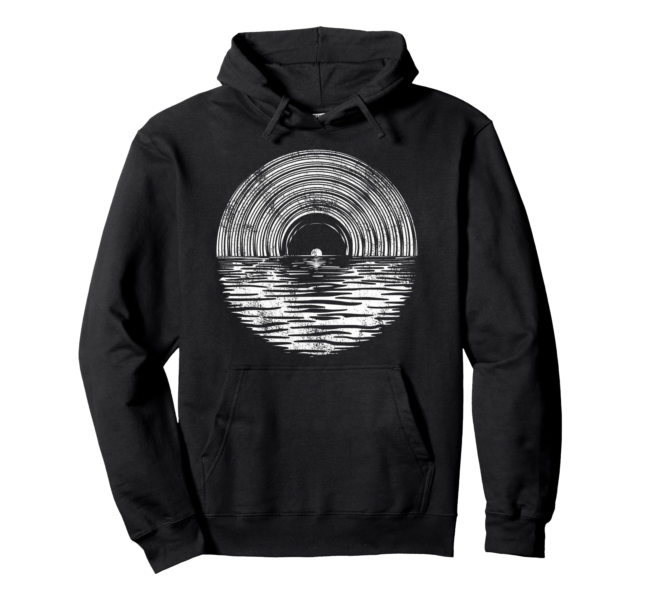 Vinyl Record Moon Music Lovers And Hoodie - Streetwear Style Unisex - T-Shirt, Sweatshirt, Hoodie