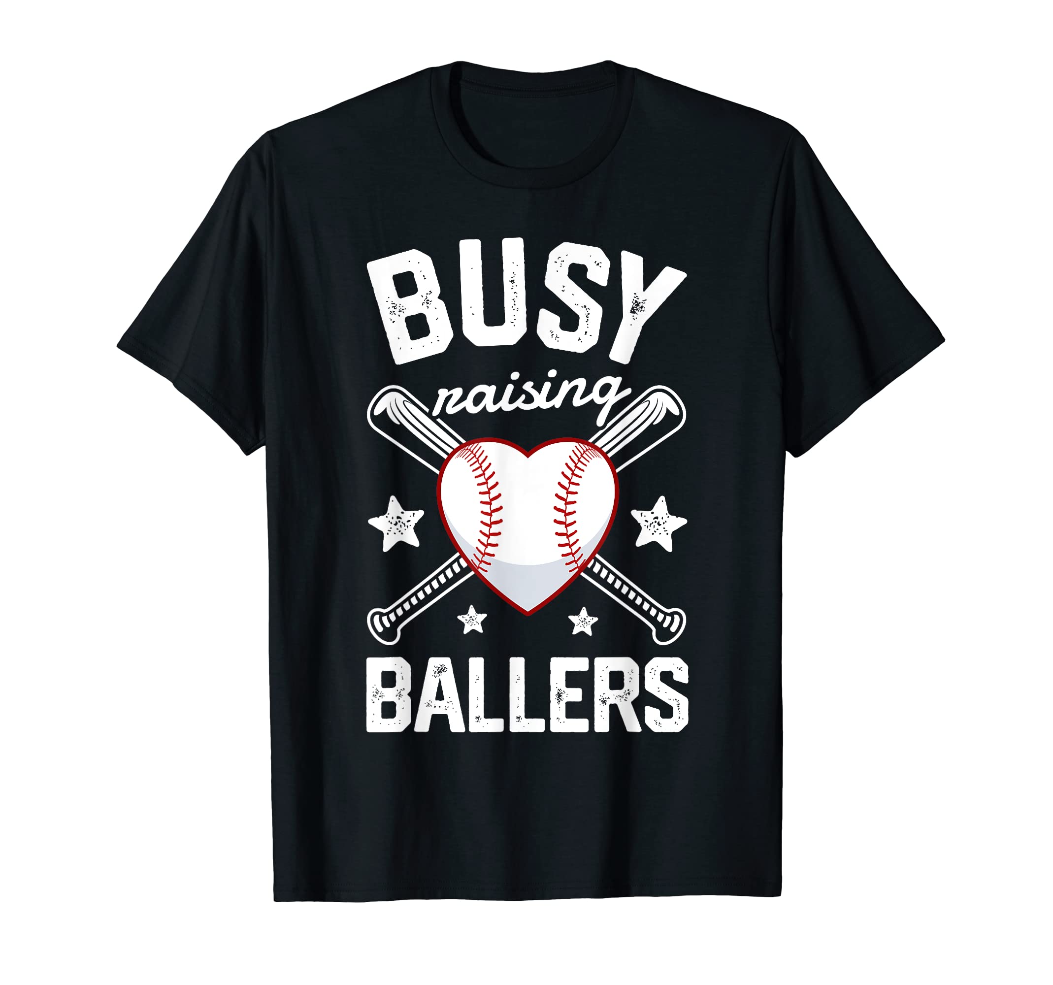 Busy Raising Ballers Baseball Mom T-Shirt - Fun Novelty Design for Adults - T-Shirt, Sweatshirt, Hoodie