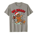 Oh Snap Funny Gingerbread Football Pajamas T-Shirt - Graphic Print Unisex - T-Shirt, Sweatshirt, Hoodie