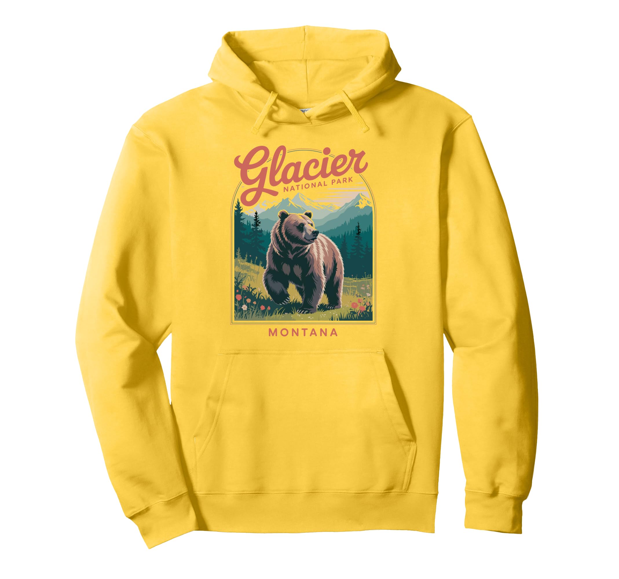 Glacier National Park Montana Usa Outdoor Hoodie - Trendy Graphic Men Women - T-Shirt, Sweatshirt, Hoodie