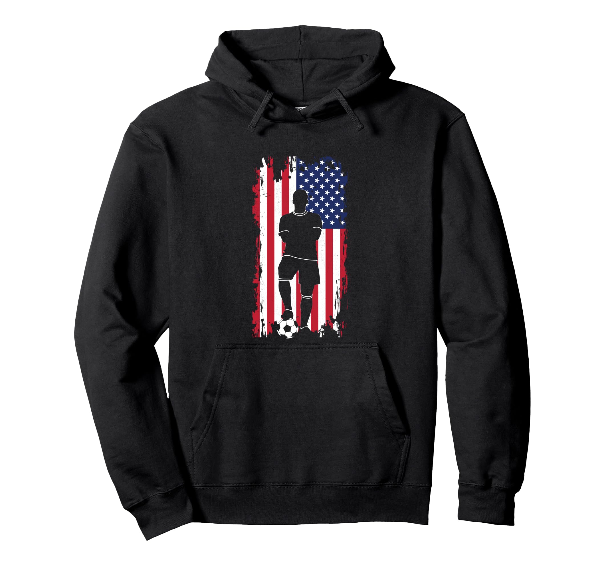 American Flag Soccer Soccer Hoodie - Casual Everyday Wear for Adults - T-Shirt, Sweatshirt, Hoodie