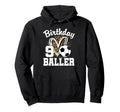 9Th Birthday Soccer Ball Leopard Heart 9 Hoodie - Trendy Graphic Unisex - T-Shirt, Sweatshirt, Hoodie