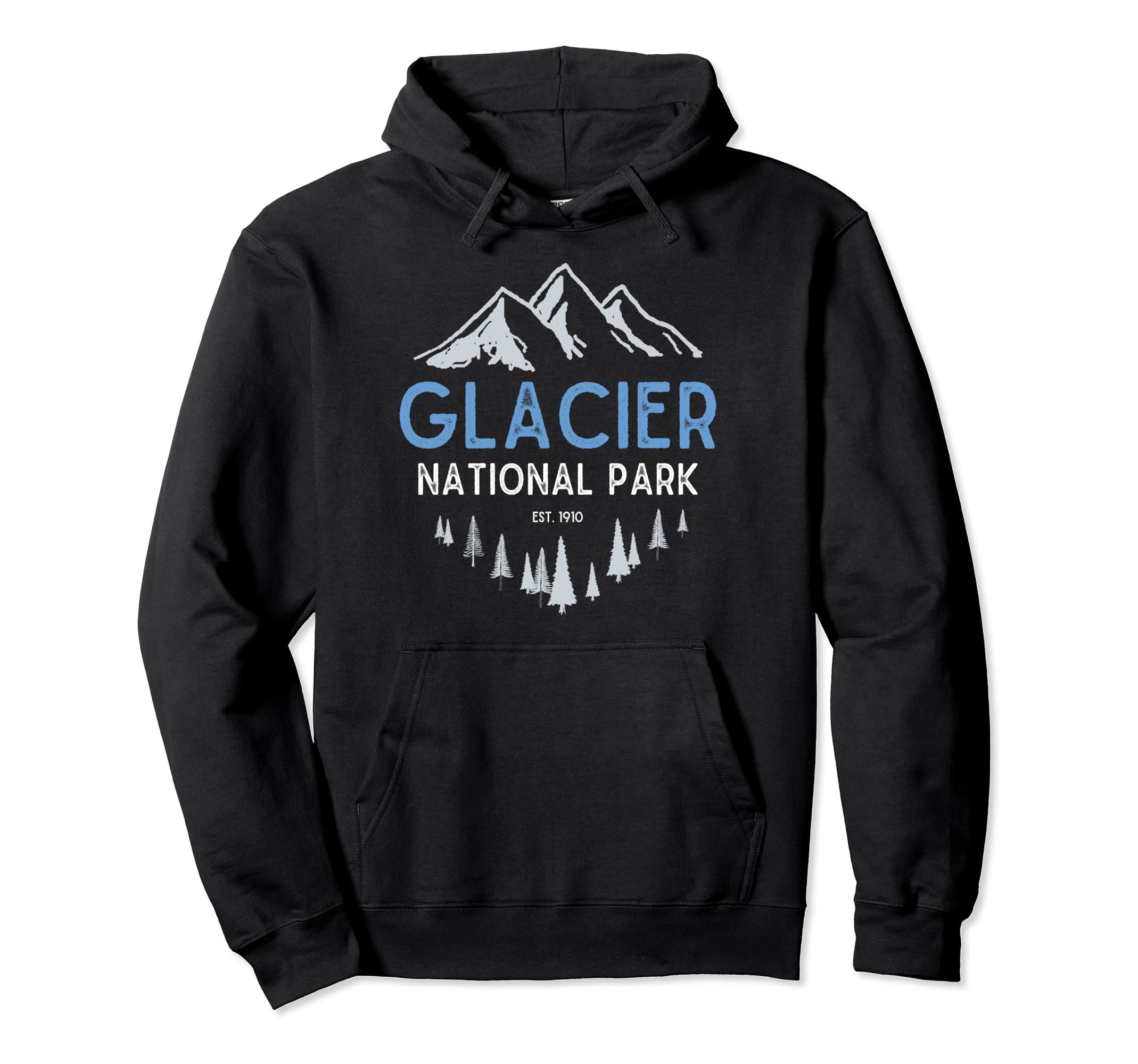 Glacier National Park Montana Hoodie - Graphic Print Men Women - T-Shirt, Sweatshirt, Hoodie