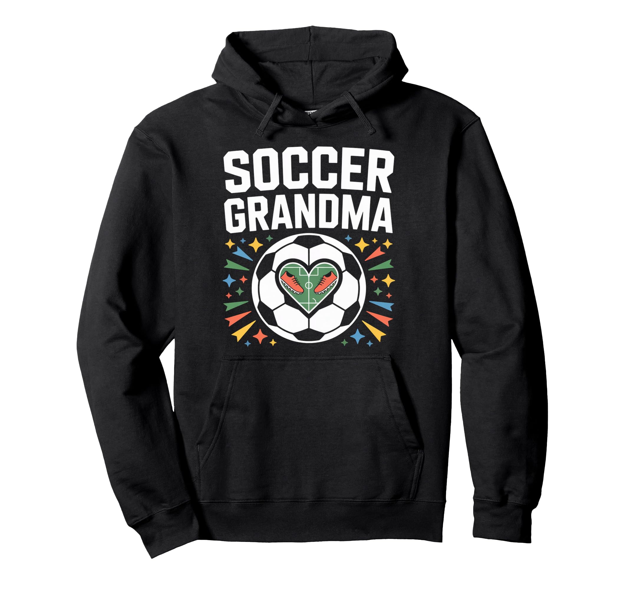 Soccer Grandma Heart Field Cleats Hoodie - Minimalist Print Men Women - T-Shirt, Sweatshirt, Hoodie