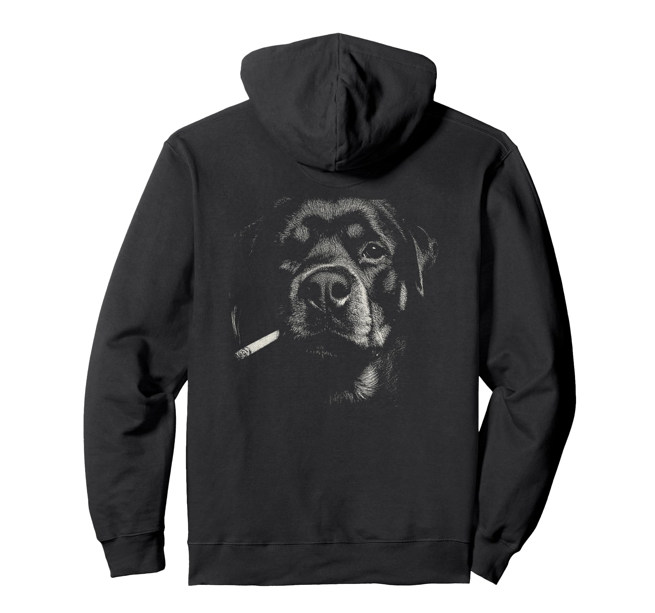 Rottweiler Smoking Cigarette Grunge Meme Hoodie - Trendy Graphic Unisex - T-Shirt, Sweatshirt, Hoodie