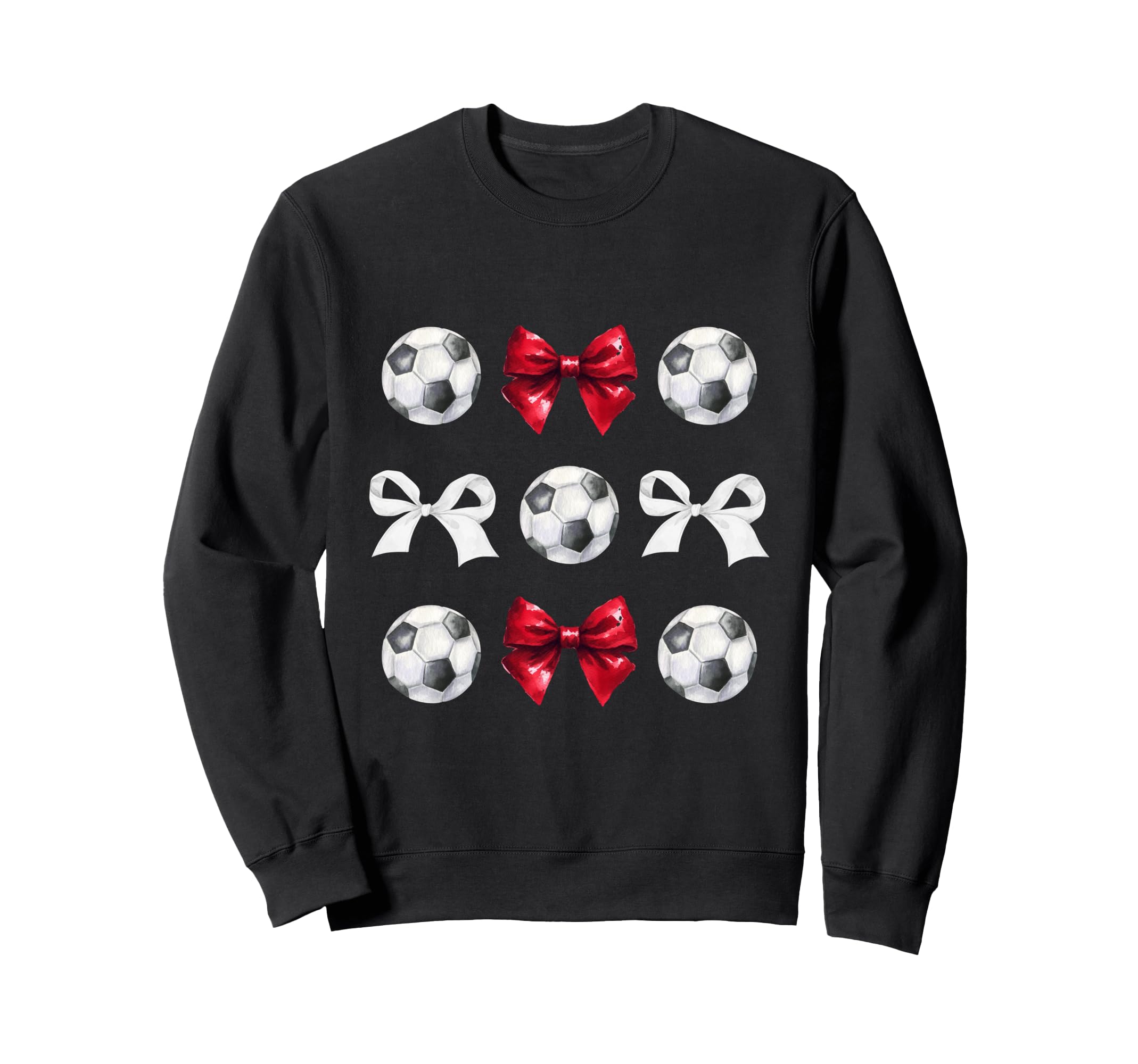 Soccer Balls Bows Womens Soccer Player Sweatshirt - Trendy Graphic Unisex - T-Shirt, Sweatshirt, Hoodie